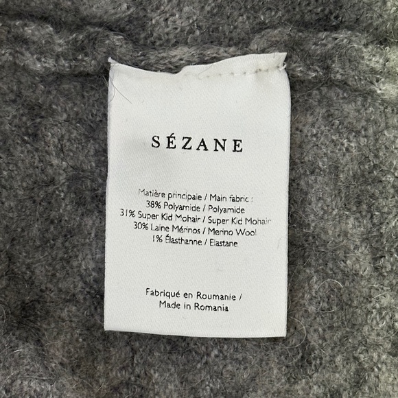 Sezane Leon Jumper Mohair Wool Sweater Gray Women’s Size Small - Picture 10 of 13